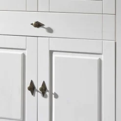 Wohnzimmervitrine Satumare in Weiß