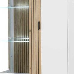 Wohnzimmer-Vitrinenschrank zweifarbig - Nenaloro