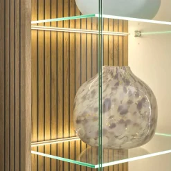 Wohnzimmer-Vitrinenschrank zweifarbig - Nenaloro