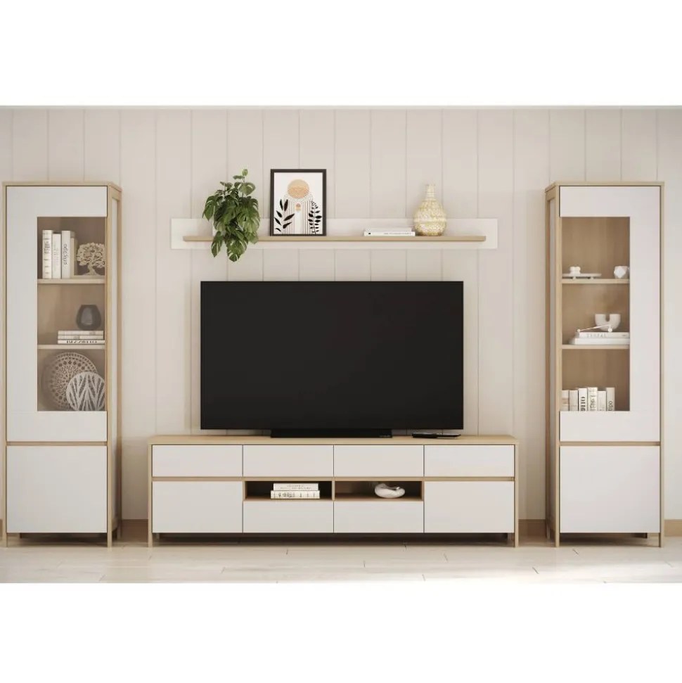 Wohnzimmer-Wohnwand Set - Ovidio (vierteilig)