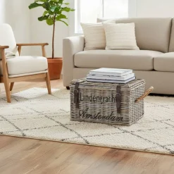 Wäschetruhe Podian aus Rattan