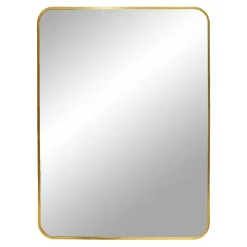 50x70 Abgerundeter Spiegel in Messingfarben - Volpedo