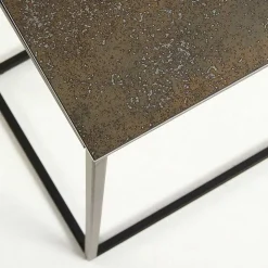 45x30 Beistelltisch mit Keramikplatte in Braun - Opium