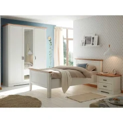 140x200 Bett & Nachtkommode & Schrank - Maggio (dreiteilig)