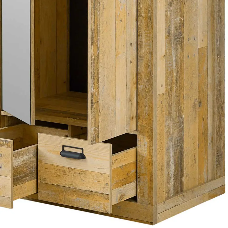 90x200 Bett & Nachttisch & Schrank - Naiavio (dreiteilig)