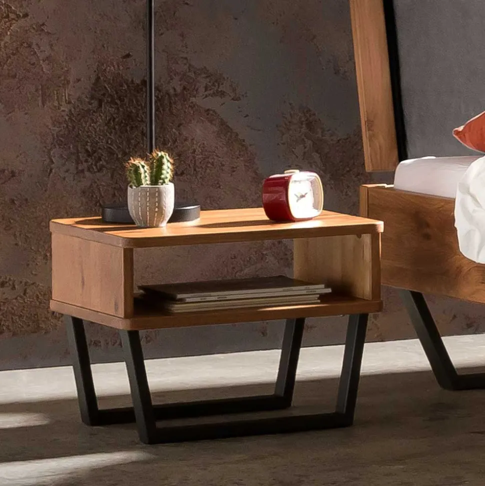 140x200 Bett aus Wildeiche mit Kufen - Maria