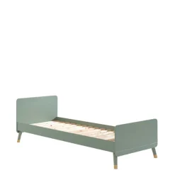 90x200 Bett in Oliv Grün & Gold - Genn