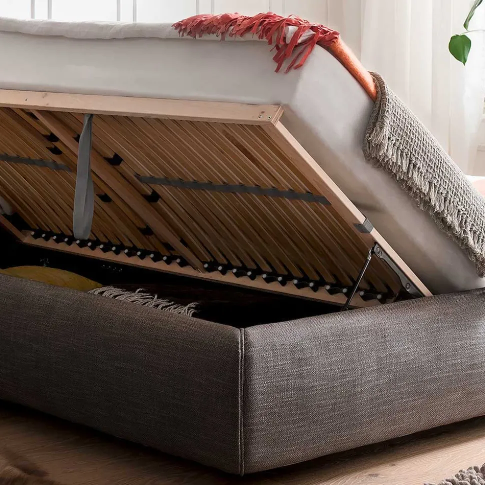 180x200 Bett mit Bettkasten & TTF Matratzen - Zebastio