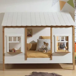 90x200 Bett mit Rausfallschutz in Haus Optik - Vericia