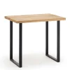 120x80 cm Bar Tisch aus Wildeiche & Stahl - Karmini