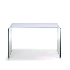125x70 cm Design Schreibtisch aus Glas - Fire