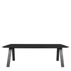 220x100 cm Designer Gartentisch in Schwarz - Lavagna