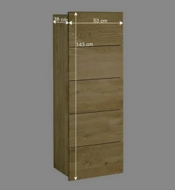 53x143 cm Eiche Kommode geölt - Avidora