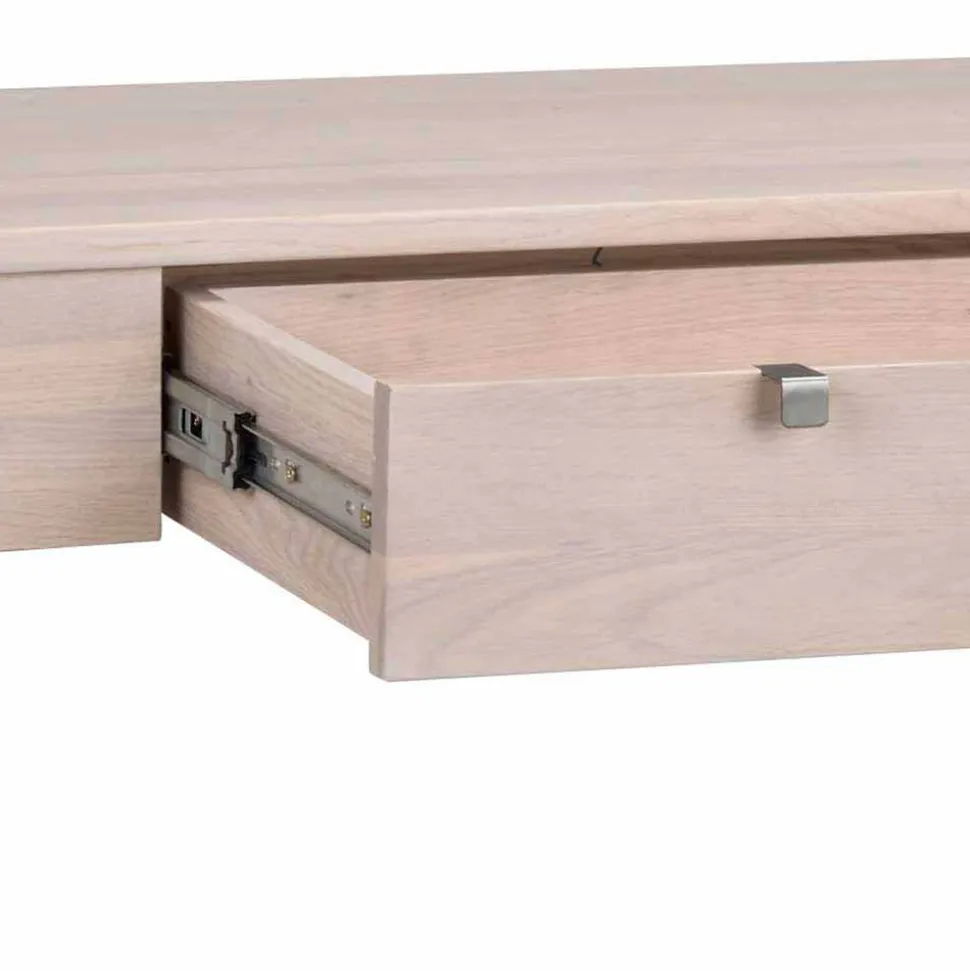 100x40 cm Konsolentisch in Eiche White Wash - Vaxos