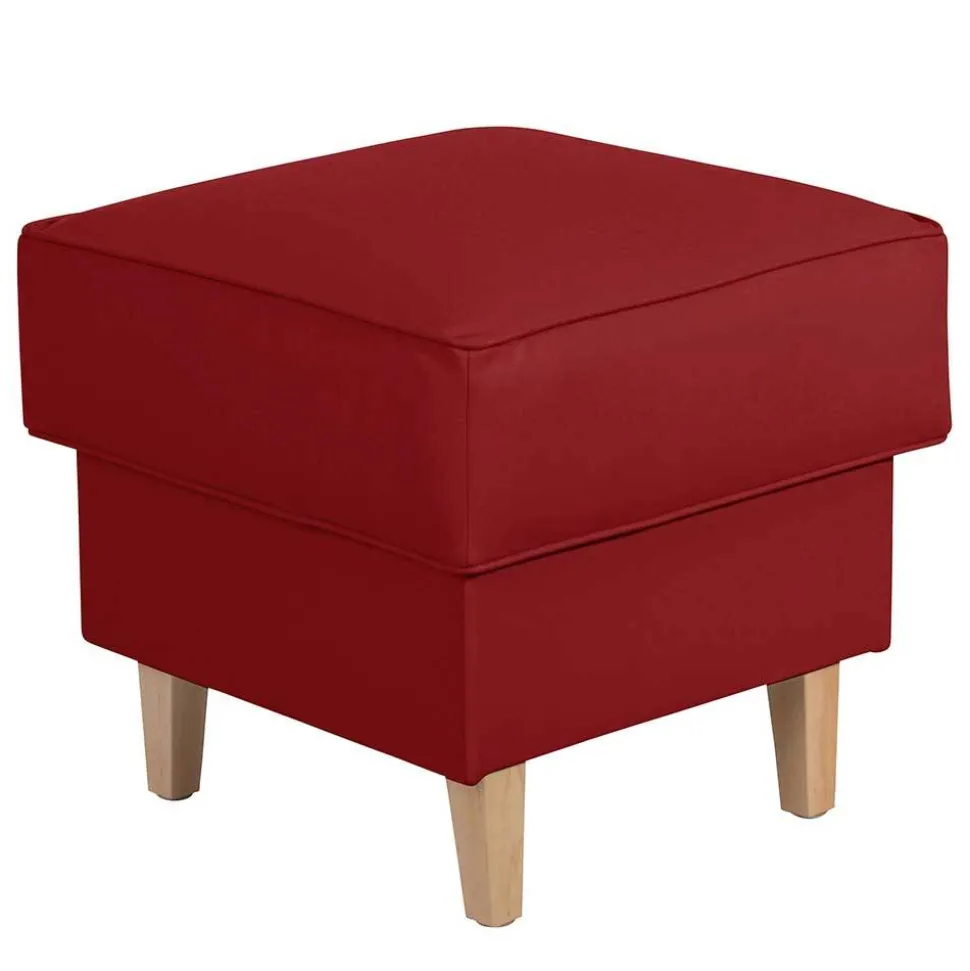 53x53 cm Kunstlederhocker in Rot - Durango