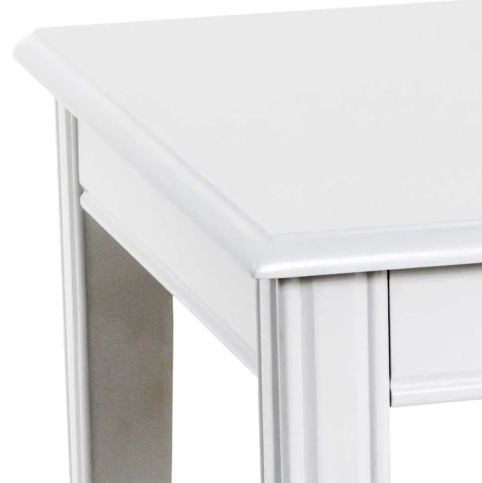 45x45 cm Landhaus Beistelltisch in Weiß - Leida