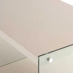 120x60 cm TV Tisch mit Glas Wangen - Culagan