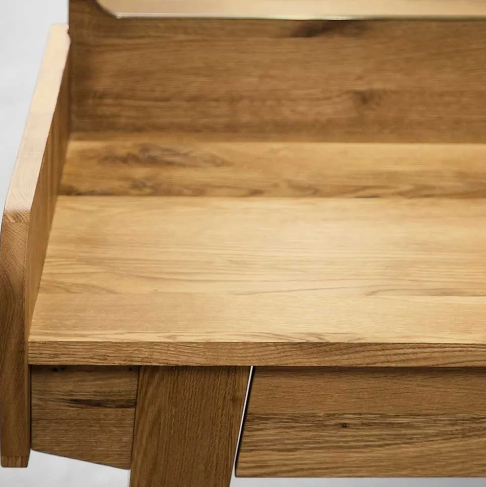 110x45 cm Wildeiche Schminktisch mit Schublade - Hardus