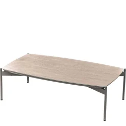 85x50 Couchtisch mit Glas Beschichtung Taupe - Basel