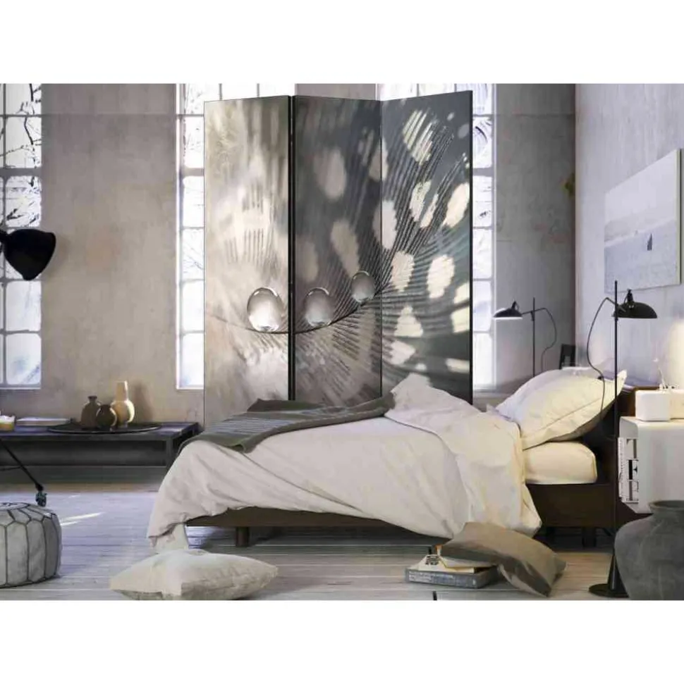 135x172 Deko Raumteiler Feder & Tropfen - Rosinna