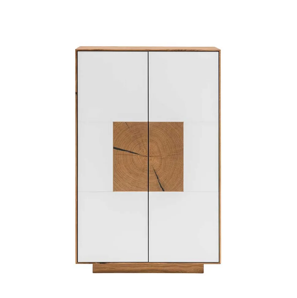 72x112 Design Schuhschrank in Wildeiche & Weiß - Mandrey