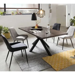 180x90 Esszimmertisch & vier Stühle - Rustieke (fünfteilig)