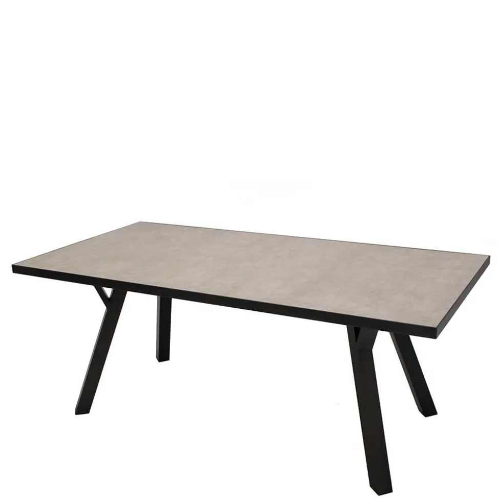 180x90 Gartentisch in Hellgrau & Dunkelgrau - Vojeco