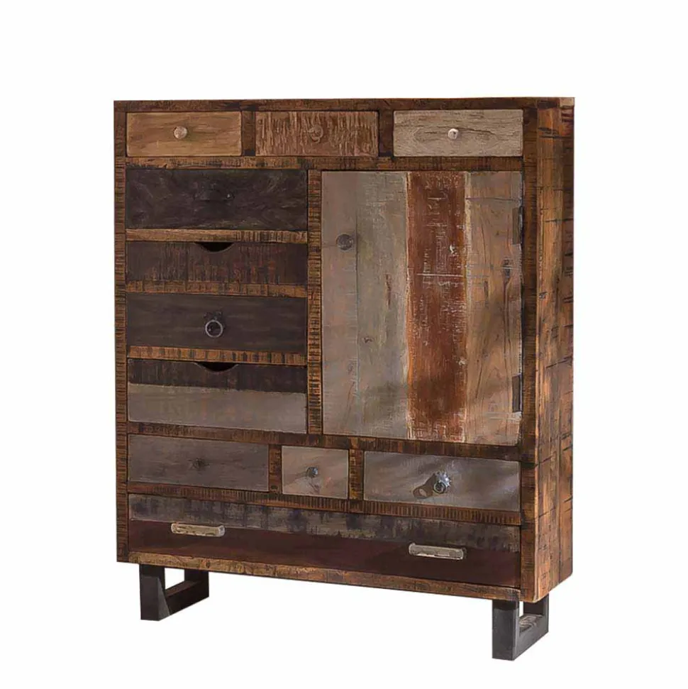 90x120 Highboard mit 11 Schubladen - Bahiro