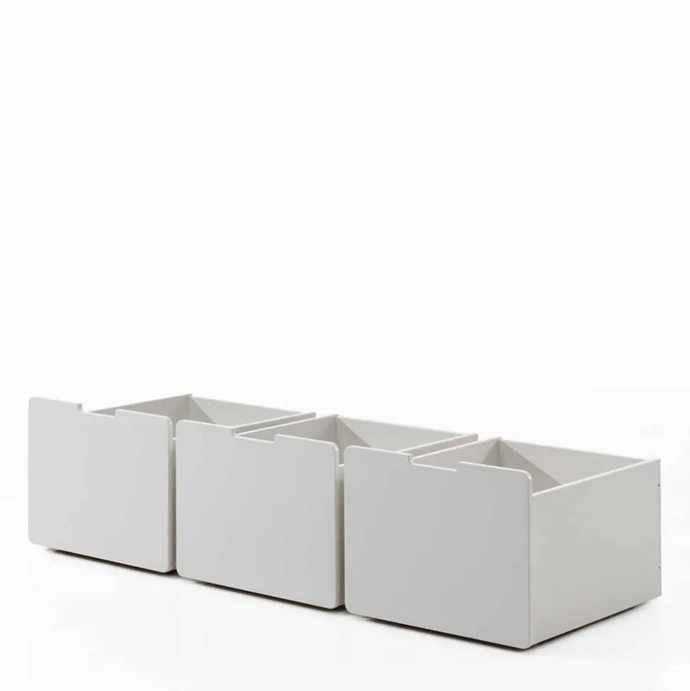 90x200 Hochbett in Weiß - 83 cm hoch - Renema