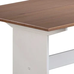 110x70 Küchentisch in Braun Kiefer & Weiß - Vatina