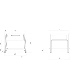 140x200 Kernbuchebett mit Kopfteil - Rosinna