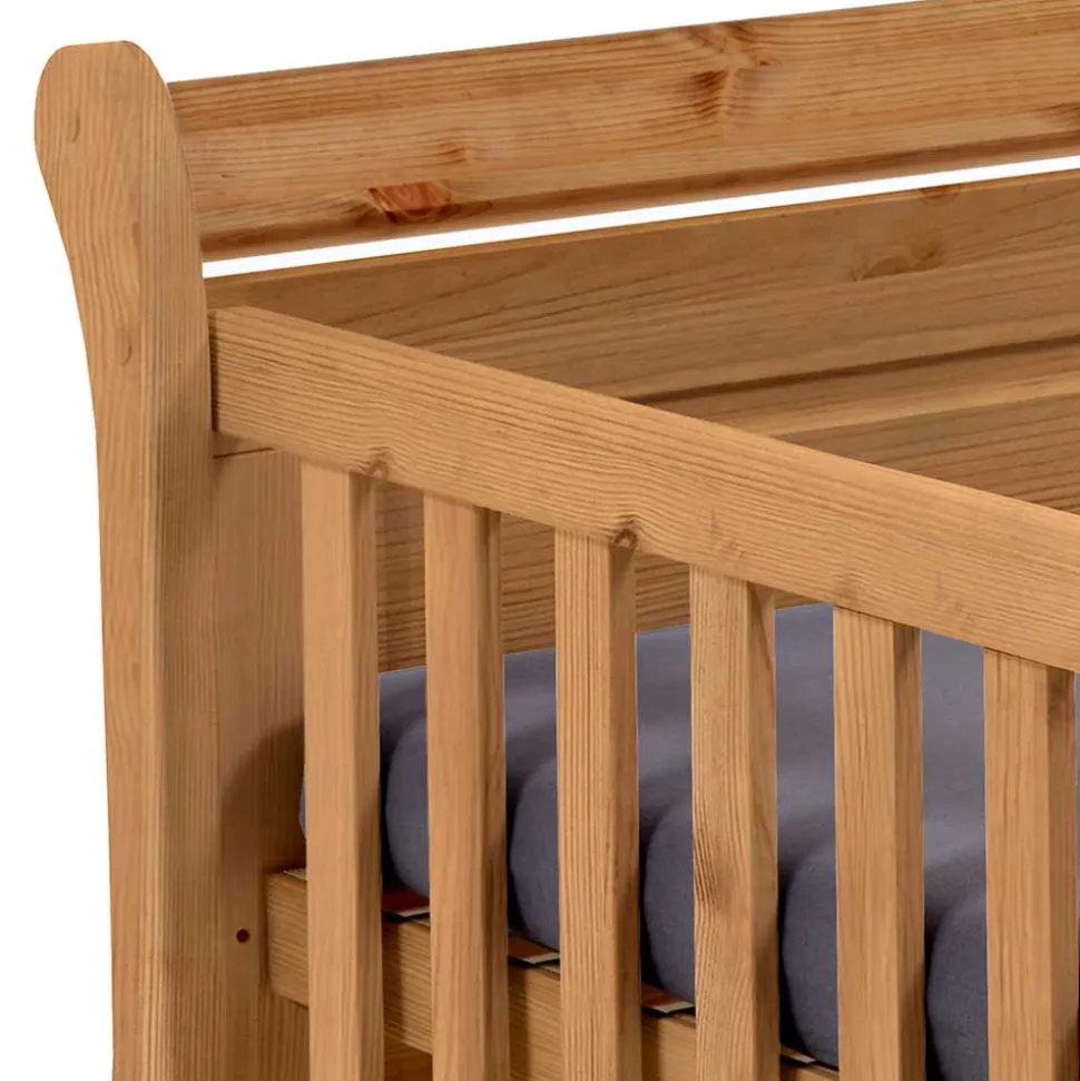 70x140 Kiefernholz Babybett gebeizt & geölt - Piatra