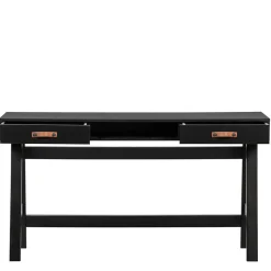 140x62 Kiefernholz Schreibtisch in Schwarz - Ilvessino