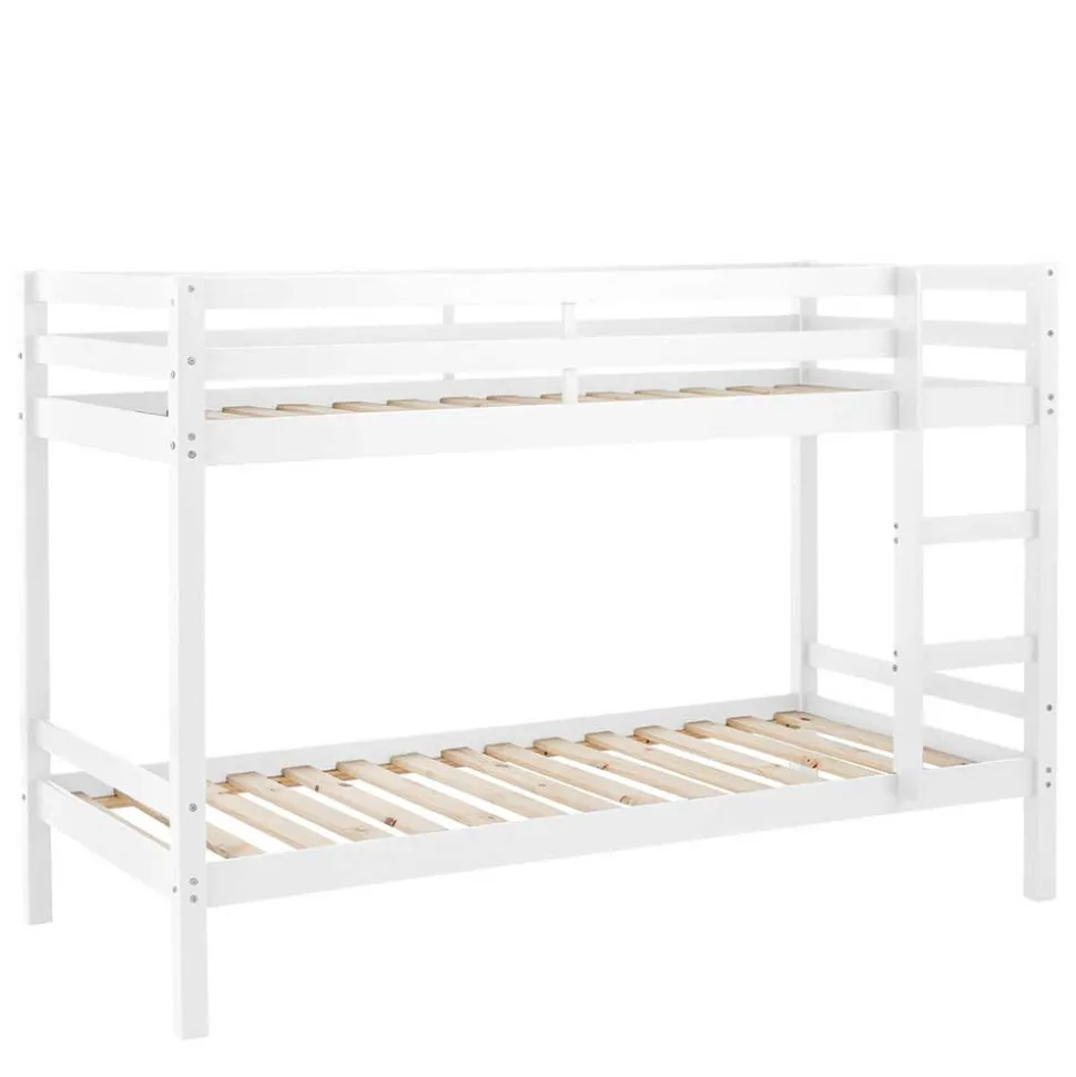 90x200 Kinder Etagenbett in Weiß - Carona