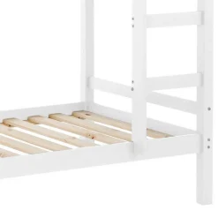 90x200 Kinder Etagenbett in Weiß - Carona