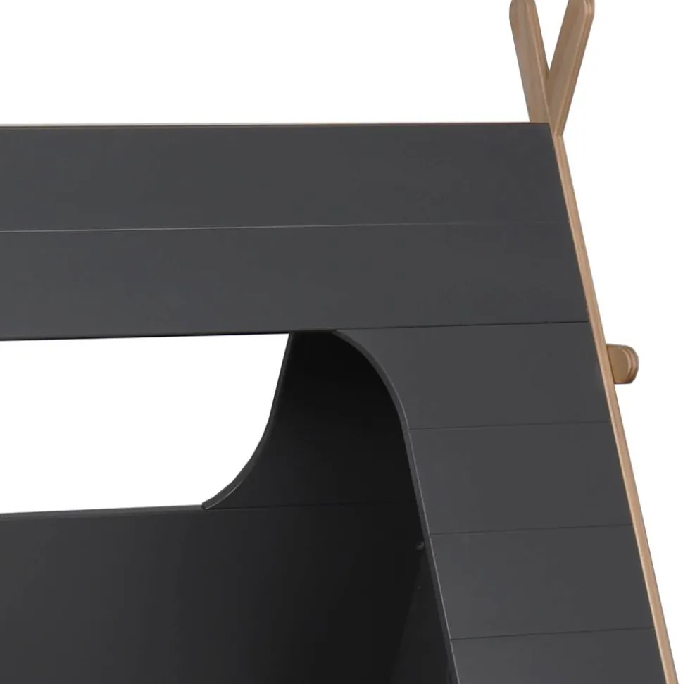 90x200 Kinder Zeltbett in Grau - Casserra