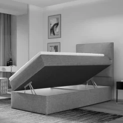 90x200 Komfortbett in Dunkelblau Samtbezug - Tom