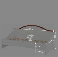 90x200 Landhaus Kojenbett inkl Lattenrost - Beapta