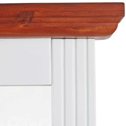 94x94 Landhaus Spiegel mit Holzrahmen - Beapta