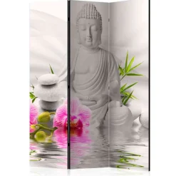 135x172 Paravent Buddha mit Orchideen - Abion