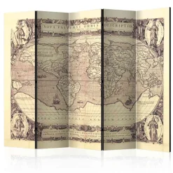 225x172 Paravent Nostalgie Weltkarte - Audra