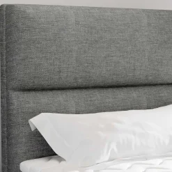 90x200 Polsterbett in Grau - Pandaua