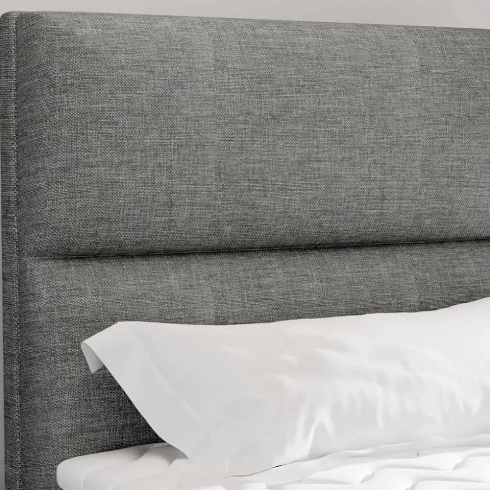 90x200 Polsterbett in Grau - Pandaua