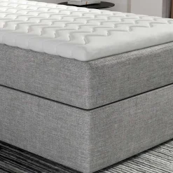 90x200 Polsterbett in Grau - Pandaua