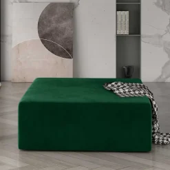 83x83 Polsterhocker in Grün - Salvatoria