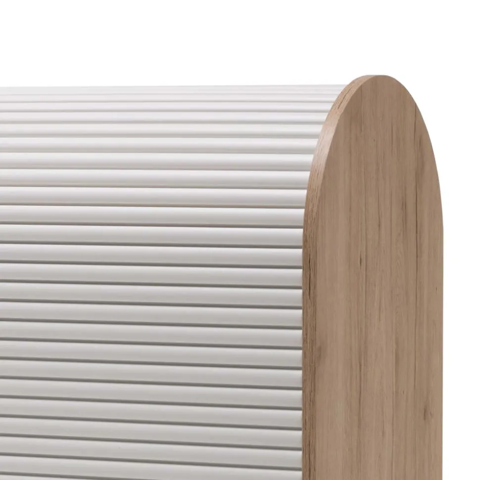 80x100 Rollladenschrank in Weiß & Eiche - Norwich