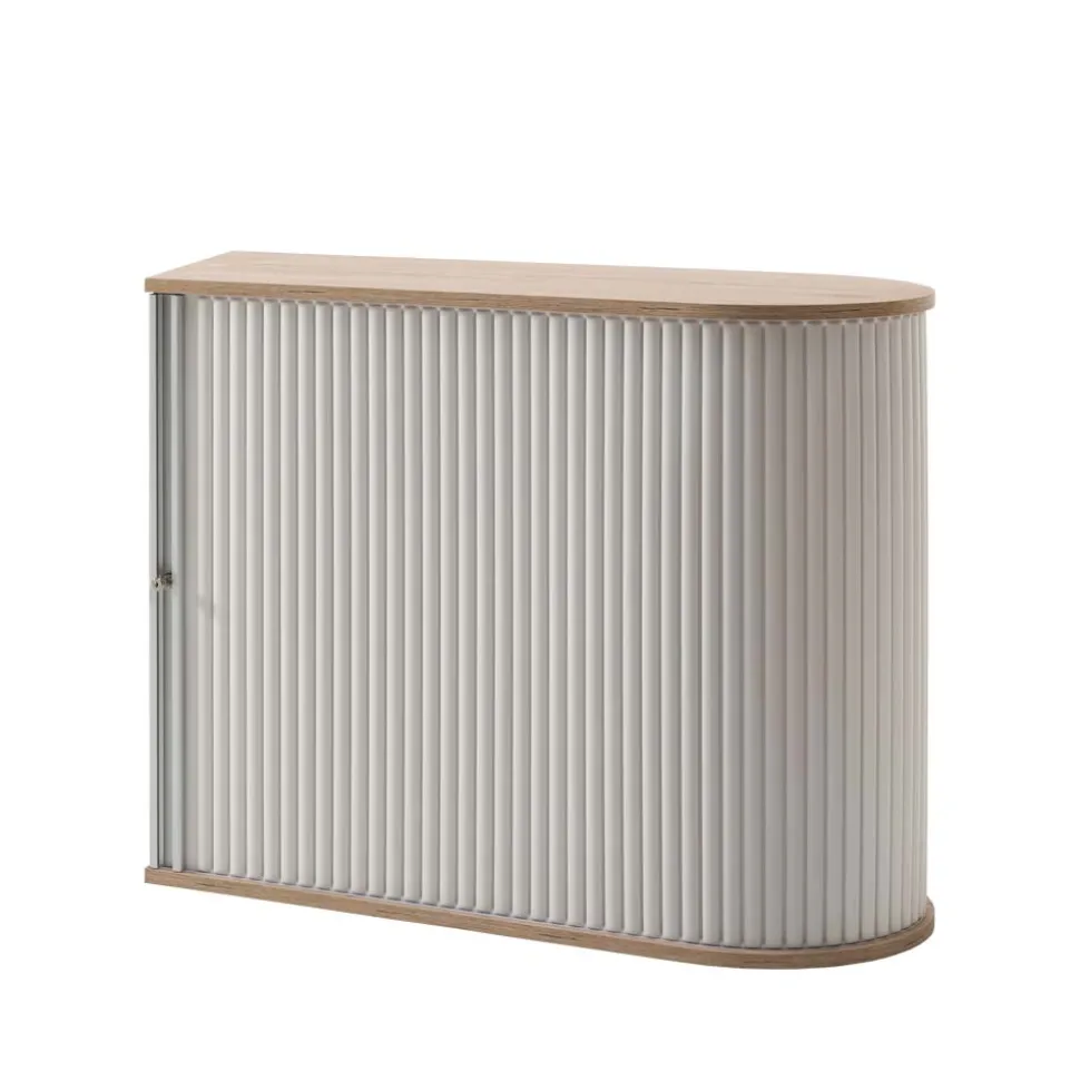 80x100 Rollladenschrank in Weiß & Eiche - Norwich