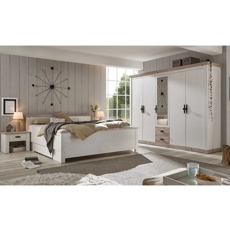 180x200 Schlafzimmer Möbel komplett - Nedita I (vierteilig)