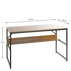 120x60 Schreibtisch in Eiche Nachbildung - Fulias