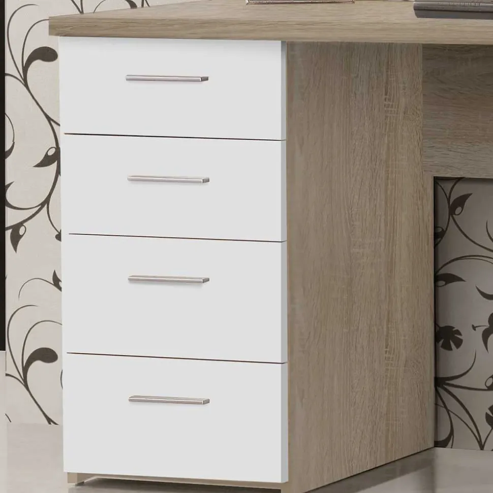 145x60 Schreibtisch in Sonoma-Eiche & Weiß - Iga